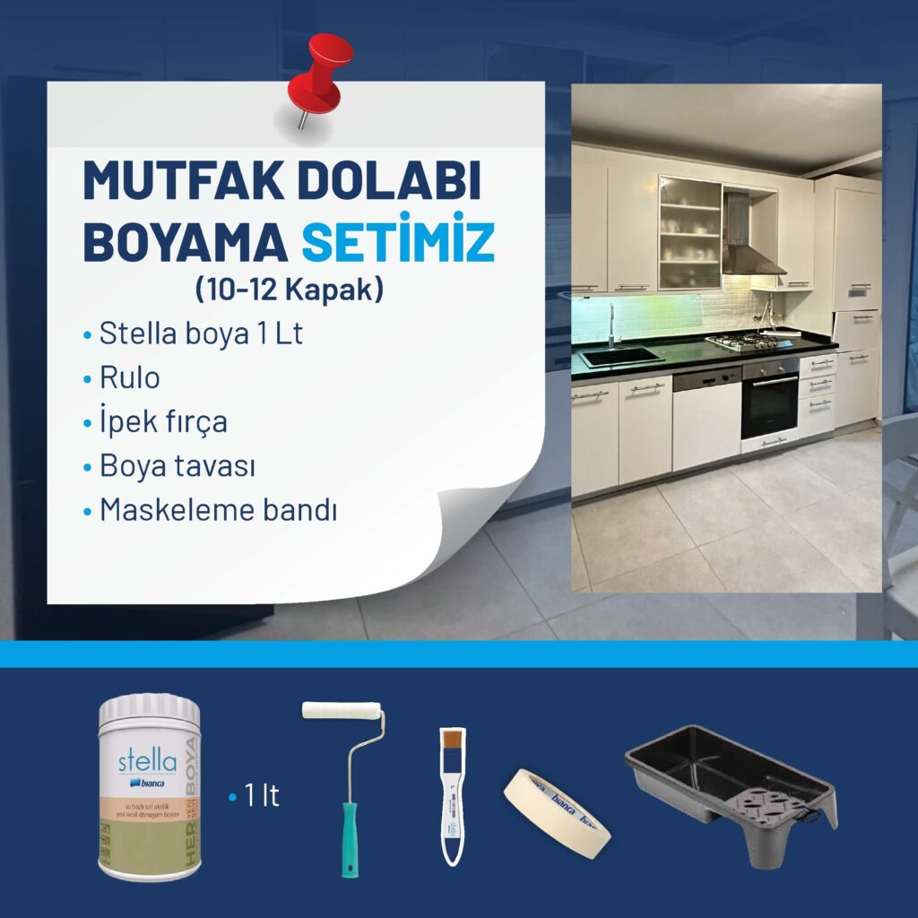mutfak dolabı boyama setimiz