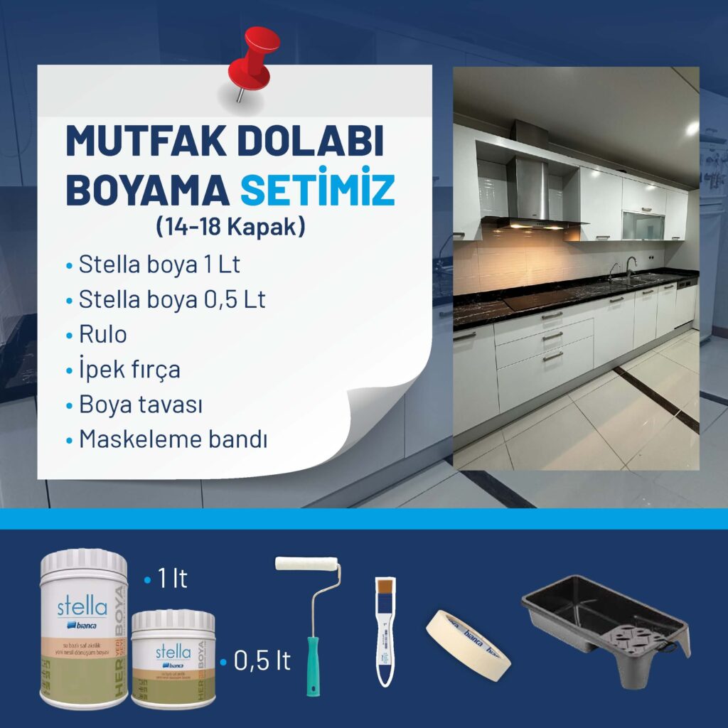 mutfak dolabı boyama setimiz