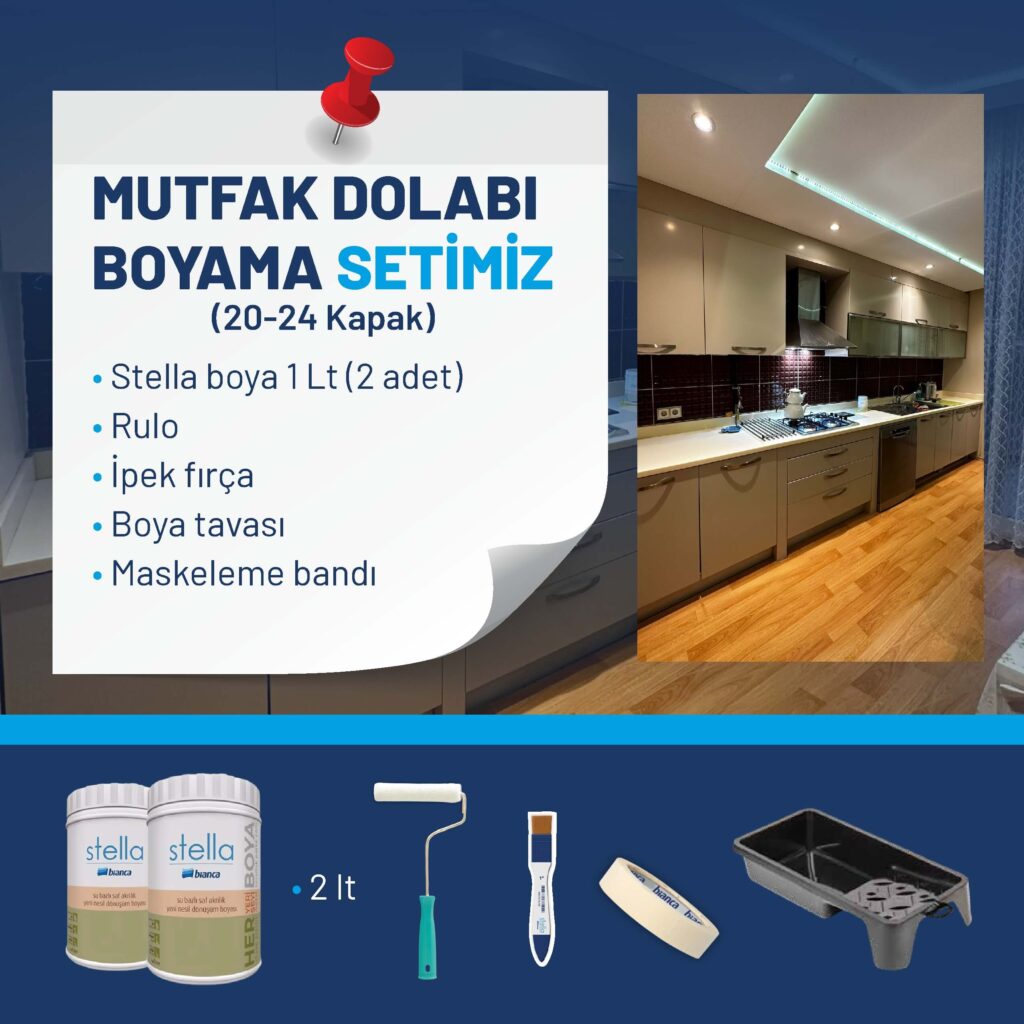mutfak dolabı boyama setimiz