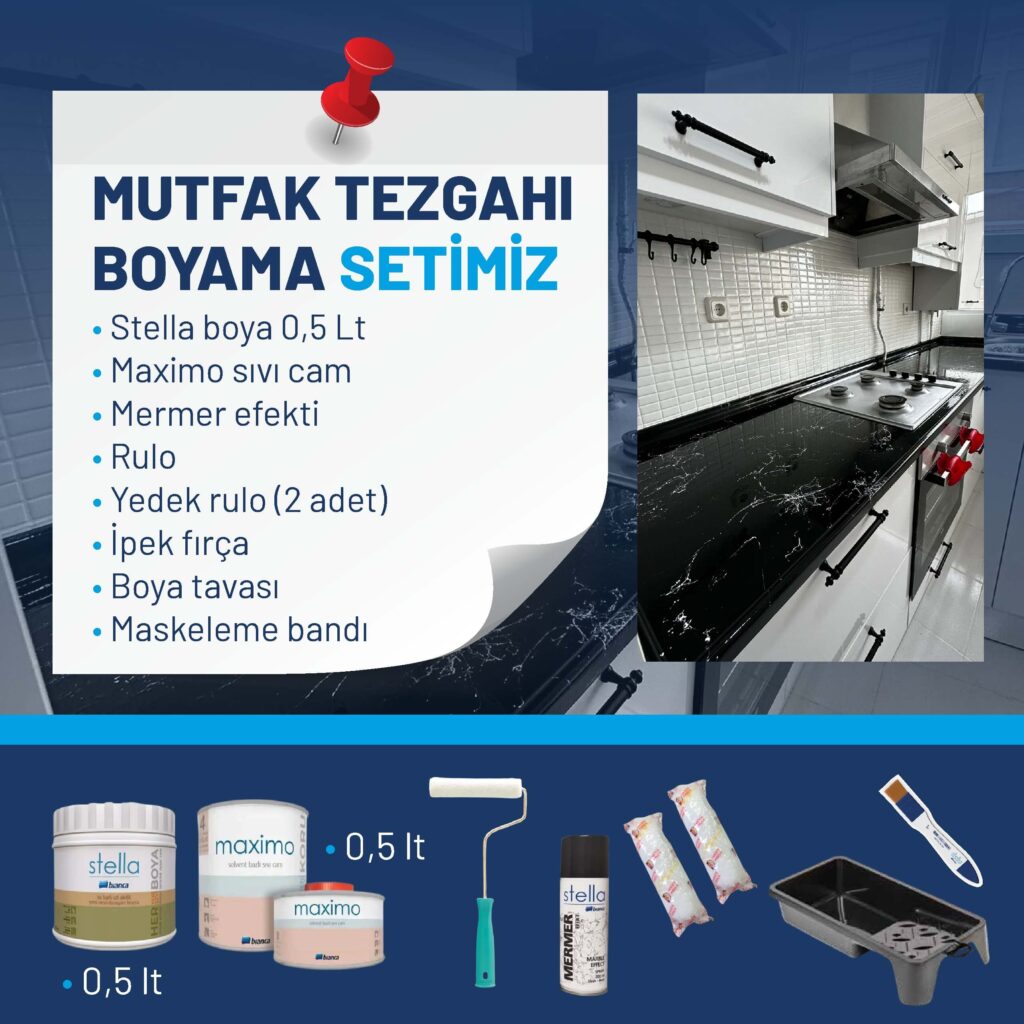 mutfak tezgah boyama setimiz